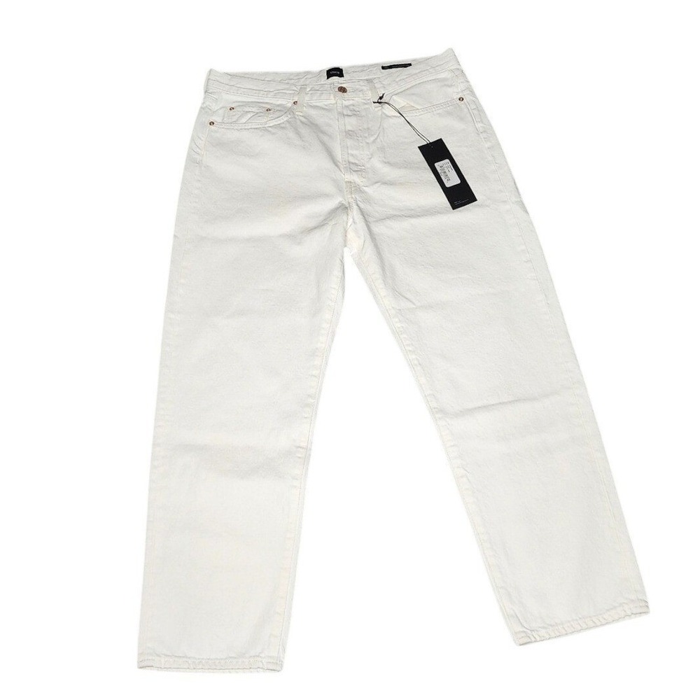 Edwin Hanna Straight Leg Jeans Noise White Size 33 100% Cotton Denim NWT